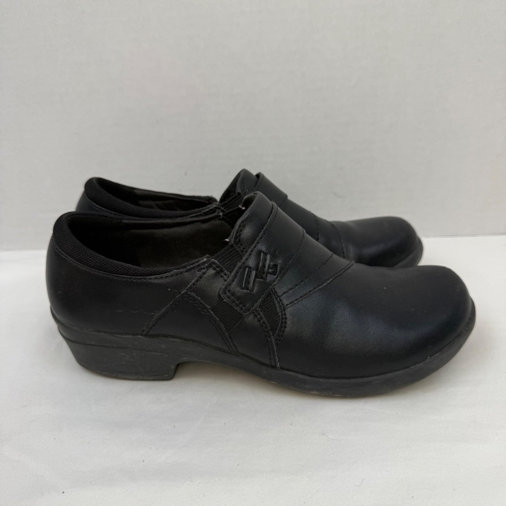 Clarks Collection Black Leather Slip On Loafers Ultimate Comfort Womens 8 22545 - Picture 9 of 12